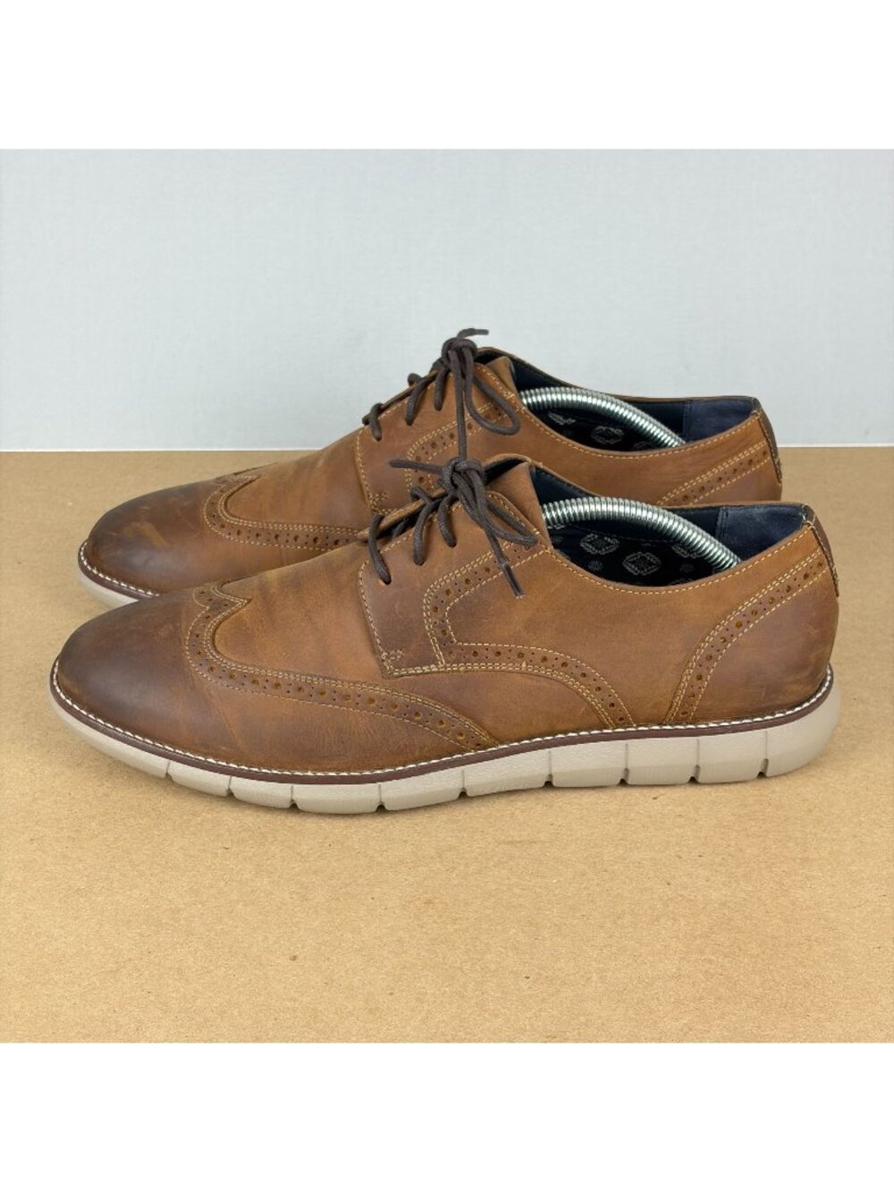 Johnston & Murphy Milson Oxford Casual Shoes Mens 11 Brown Low Top Lace Up